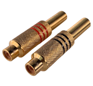 MX RCA Male Connector Full Metal with Spring (Gold Plated) MX-843A