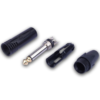 MX 6.35 MM P-38 Mono Male Connector Heavy Duty Black Coated With Golden Tip MX-3486 - Image 2