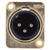 MX XLR 3 Pin Mic Male Connector Fully Gold Plated Panel Mounting MX-3030 - Image 2