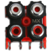 MX 4 Way RCA Female Connector (Pcb Mounting) MX-1259 - Image 2