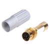 MX 5 Pin Mini Din Male Connector Metal Solder Type (Gold Plated) MX-267 - Image 3