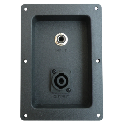 MX P-38 Mono Female Connector + 4 Pole Female Speakon Connector – Speaker Terminal Rectangle – 102 X 145 mm MX-3285