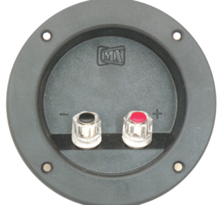 MX 2 Way Army Type Binding Post Speaker Terminal Round Touch Proof (F.M.) (H.D.) 10 Amps. ( 105 X 72 mm ) MX-3351