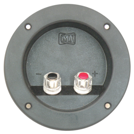 MX 2 Way Army Type Binding Post Speaker Terminal Round Touch Proof (F.M.) (H.D.) 10 Amps. ( 105 X 72 mm ) MX-3351