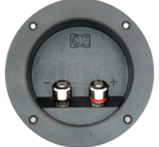 MX 2 Way Army Type Binding Post Speaker Terminal Round Metal Connector ( H.D. ) 15 Amps. ( 105 X 72 mm ) MX-3354