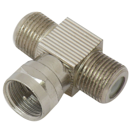 MX 2 F Type Female Socket To 1 F Type Male Mini T Connector MX-524