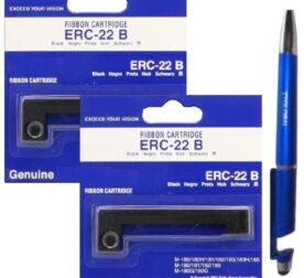 Epson ERC-22B POSC Original Ribbon Cartridge ERC-22 B ERC22 ERC 22B (Set of 2)