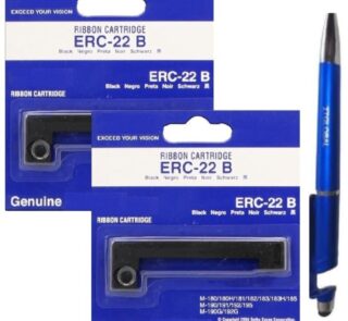 Epson ERC-22B POSC Original Ribbon Cartridge ERC-22 B ERC22 ERC 22B (Set of 2)