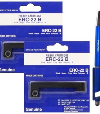 Epson ERC-22B POSC Original Ribbon Cartridge ERC-22 B ERC22 ERC 22B (Set of 2)