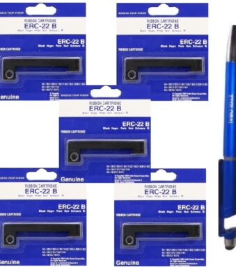 Epson ERC-22B POSC Original Ribbon Cartridge ERC-22 B ERC22 ERC 22B (Set of 5)