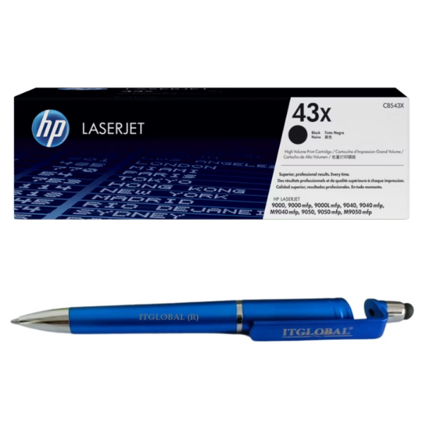 HP 43X High Yield Black Original LaserJet Toner Cartridge HP 43X High Yield Black Original LaserJet Toner Cartridge C8543X Genuine itglobal
