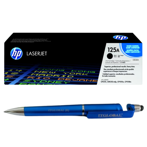 CB540A (B) HP 125A Black Original LaserJet Toner Cartridge CB540A Genuine itglobal