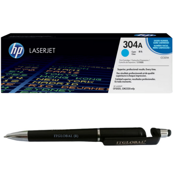 HP 304A Cyan Original LaserJet Toner Cartridge CC531A HP 304A Cyan Original LaserJet Toner Cartridge CC531A
