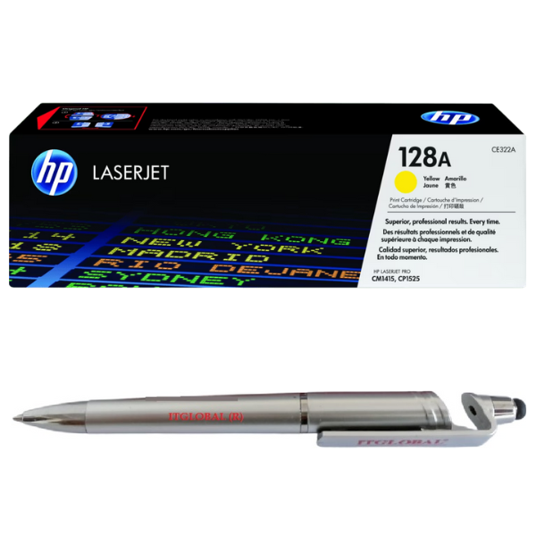 HP 128A Yellow Original LaserJet Toner Cartridge CE322A HP 128A Yellow Original LaserJet Toner Cartridge CE322A Genuine itglobal