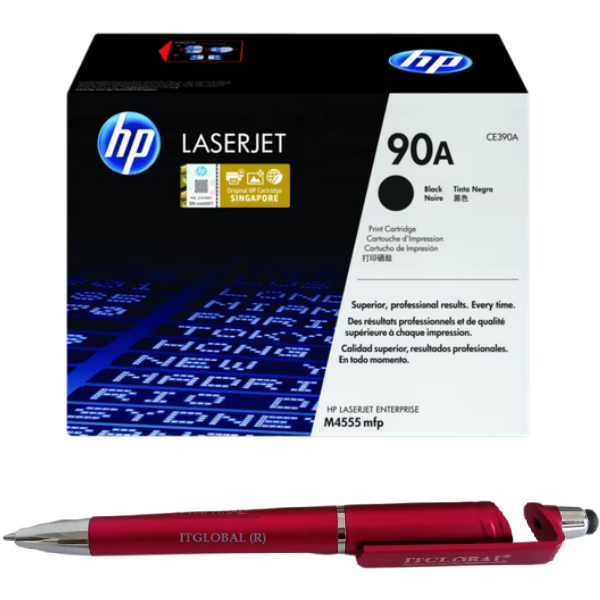 CE390A HP 90A Black Original LaserJet Toner Cartridge CE390A Genuine itglobal