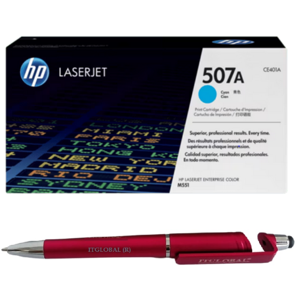 HP 507A Cyan Original LaserJet Toner Cartridge CE401A HP 507A Cyan Original LaserJet Toner Cartridge CE401A Genuine itglobal