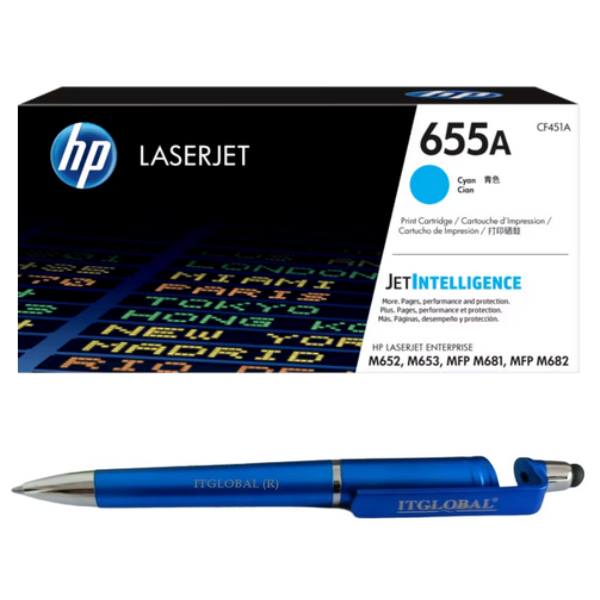 CF451A HP 655A Cyan Original LaserJet Toner Cartridge CF451A