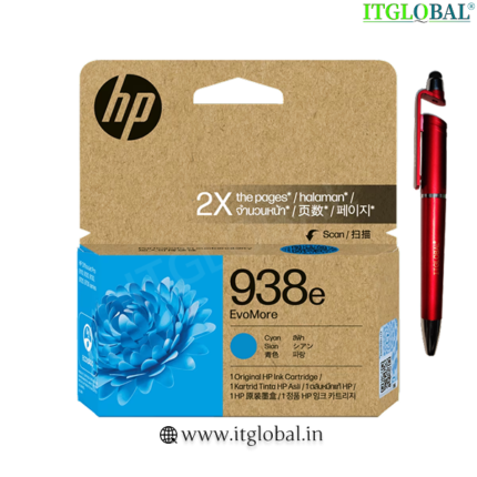 HP 938e EvoMore Cyan Original Ink Cartridge 4S6X9PA