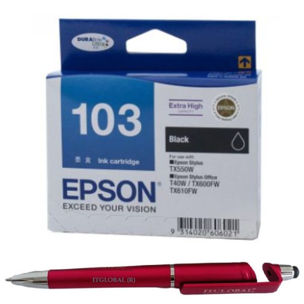 Epson 103 High Yield Black Ink Cartridge For T40W/ TX600FW/ TX550W/ TX610FW Epson 103 High Yield Black Ink Cartridge For T40W/ TX600FW/ TX550W/ TX610FW