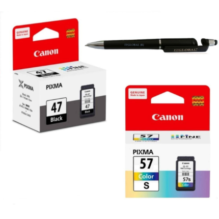 Canon PG-47 & CL-57 Small Ink Cartridge (Set of 2) PG 47 Black CL 57s Colour PG47 CL57s 47 57 s Genuine itglobal