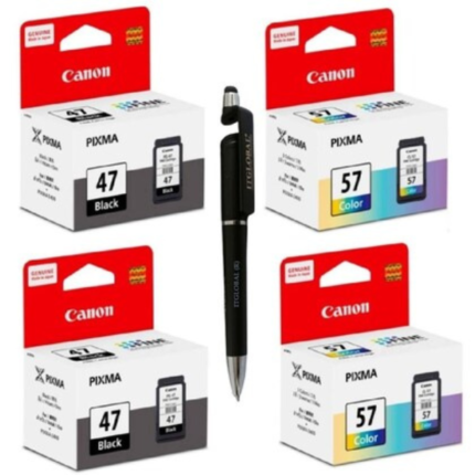 Canon PG-47 Twin & CL-57 Twin Ink Cartridge (Set of 4) PG 47 Black CL 57 Colour PG47 CL57 47 57 Genuine itglobal