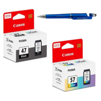 Canon PG-47 and CL-57 Ink Cartridge (Set of 2) PG 47 Black CL 57 Colour PG47 CL57 47 57 Genuine itglobal