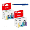 Canon CL-57 Twin Ink Cartridge (Set of 2) CL57 CL 57 CL-57 57 Colour