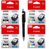Canon PG-745 Small Twin & CL-746 Small Twin Ink Cartridge (Set of 4) PG 745 Small Black & CL 746 Small Colour PG745s CL746s 745Small 746Small