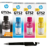 HP GT 53XL Black & 52 C/Y/M Original Ink Bottle (Pack of 4) Genuine GT53XL & GT52