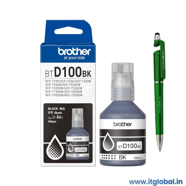 Brother BTD100BK black ink bottle itglobal Brother BTD100BK Original Black Ink Bottle ITGlobal