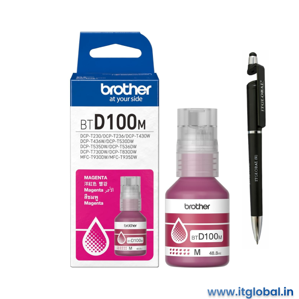 Brother BTD100M Original Magenta Ink Bottle BTD 100 Genuine ITGLOBAL Brother BTD100M Original Magenta Ink Bottle BTD 100 Genuine ITGLOBAL