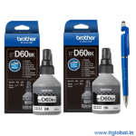 Brother BTD60BK Original Black Ink Bottle - Pack of 2 BT D60 Genuine ITGlobal