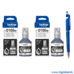 Brother BTD100BK Original Black Ink Bottle Pack of 2 BTD 100 Genuine ITGLOBAL
