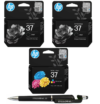 HP 37 Black Twin & Tri-color Original Ink Cartridge Pack of 3 7FP45AA 7FP44AA Genuine itglobal