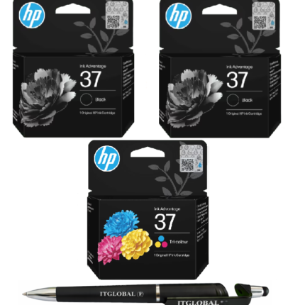 HP 37 Black Twin & Tri-color Original Ink Cartridge Pack of 3 7FP45AA 7FP44AA Genuine itglobal