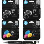 HP 37 Black Twin & Tri-color Twin Original Ink Cartridge Pack of 4 7FP45AA 7FP44AA Genuine itglobal