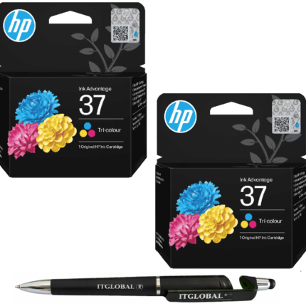 HP 37 Tri-color Original Ink Cartridge Pack of 2 7FP44AA Genuine ITGLOBAL