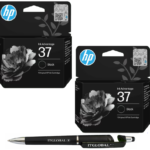 HP 37 Black Original Ink Cartridge Pack of 2 7FP45AA Genuine itglobal