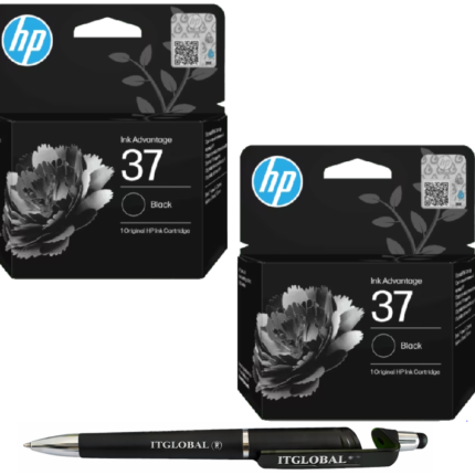 HP 37 Black Original Ink Cartridge Pack of 2 7FP45AA Genuine itglobal