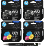 HP 683 Black Twin & Tri-color Twin Original Ink Advantage Cartridge Pack of 4 7FP39ZA 7FP38ZA Genuine