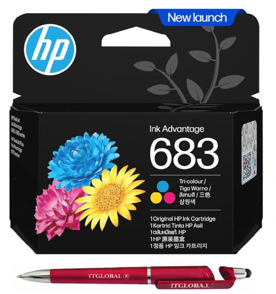 683 COL ITG HP 683 Tri-color Original Ink Advantage Cartridge 7FP38ZA Genuine 683 Colour itglobal