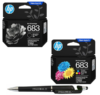 HP 683 Black & Tri-color Original Ink Advantage Cartridge Pack of 2 7FP39ZA 7FP38ZA Genuine ITGLOBAL
