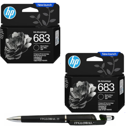 HP 683 Black Original Ink Advantage Cartridge Pack of 2 itglobal