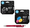 HP 807 Black & Tri-color Original Ink Cartridge Pack of 2 7FP21ZZ 7FP20ZZ Genuine ITGLOBAL