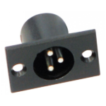 MX XLR 3 Pin MIC Male Connector Panel Mounting Black Coating MX-380