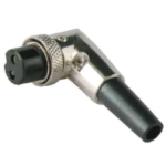 MX MIC Male Plug Connector Right Angle Copper Plated 3 Pin Plug MX-1896A