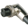 MX MIC Male Plug Connector Right Angle Copper Plated 3 Pin Plug MX-1896A - Image 2
