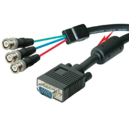 MX VGA HDDB 15P Male To MX 3 BNC Male Moulded Monitor Cable MX-2076