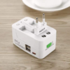 MX Universal Worldwide Travel Adapter inbuilt Surge Protector with Type C & Dual USB Port LED & Child Safety Shutter Universal Socket MX-2731C White - Image 2