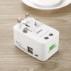 MX Universal Worldwide Travel Adapter inbuilt Surge Protector with Type C & Dual USB Port LED & Child Safety Shutter Universal Socket MX-2731C White - Image 7
